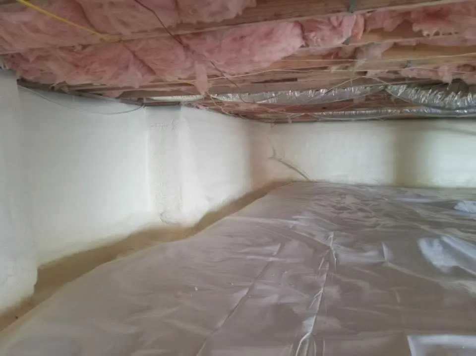Crawl space encapsulation with closed-cell spray foam for Attic Insulation in Monterey